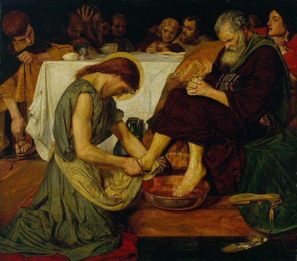 Форд Мэдокс Браун. Христос, омывающий ноги Петра. 1857-1858 